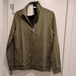 NEW - Icebreaker Men's Central Classic Merino Blend Full Zip Jacket Sz Med Green